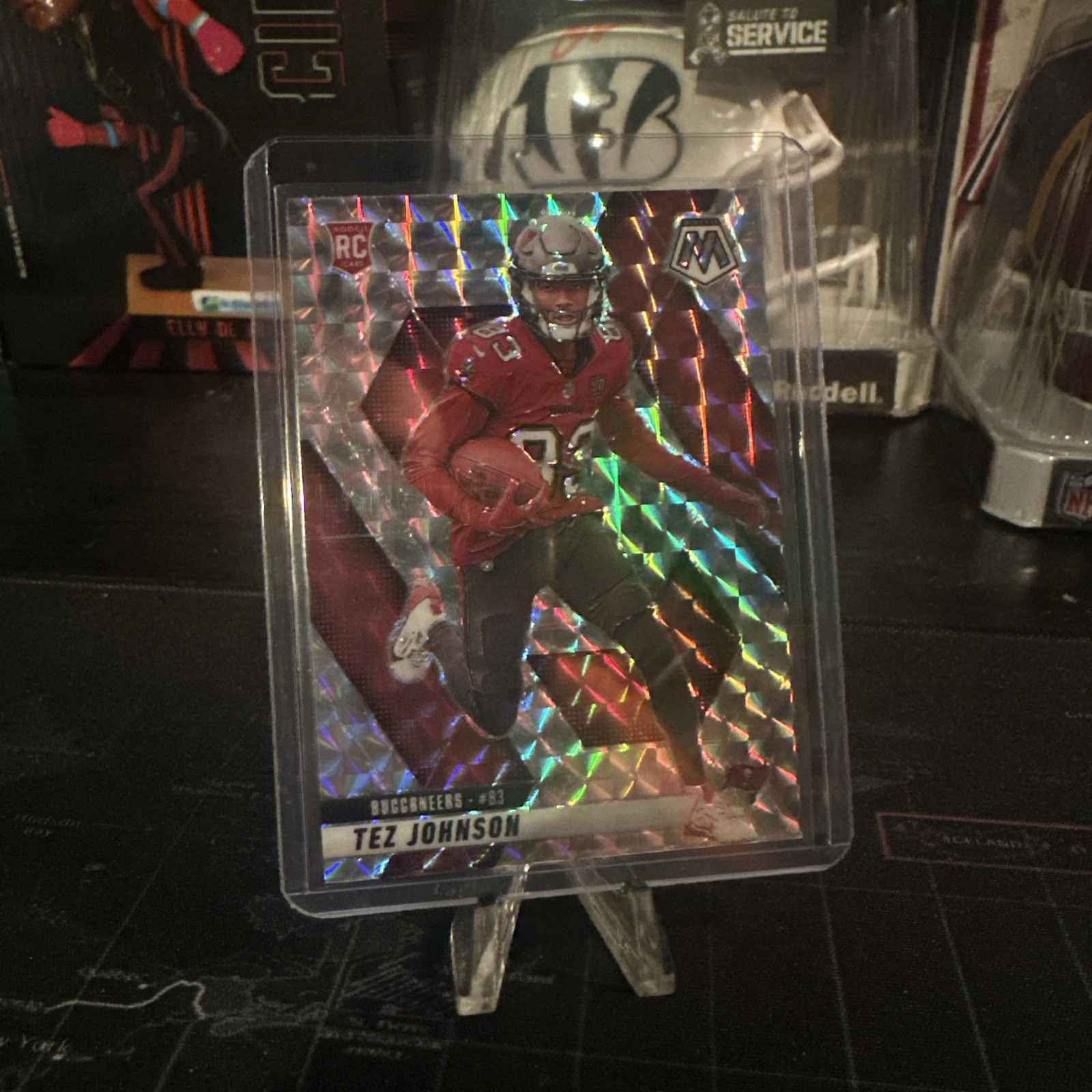 2025 Mosaic Tez Johnson #316 Silver Mosaic Prizm Rookie Card (RC) Tampa Bay