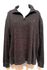 Preppy Ivy-league Classic Polo Ralph Lauren Estate Rib 1/4 Zip Pullover Men's M
