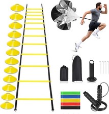 Agility Ladder, Speed Training Equipment Set, 20ft 12-Step yellow