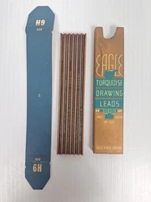 Vintage Eagle Turquoise Drawing Leads - Half Dozen - No. 2375 - 6H - Wooden Case