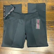 NWT Betsy Johnson Performance Black Flare Pants Sz Small w Buttons