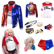 Kids/Adult Cosplay Harley Quinn Suicide Squad Costume Halloween Fancy Dress