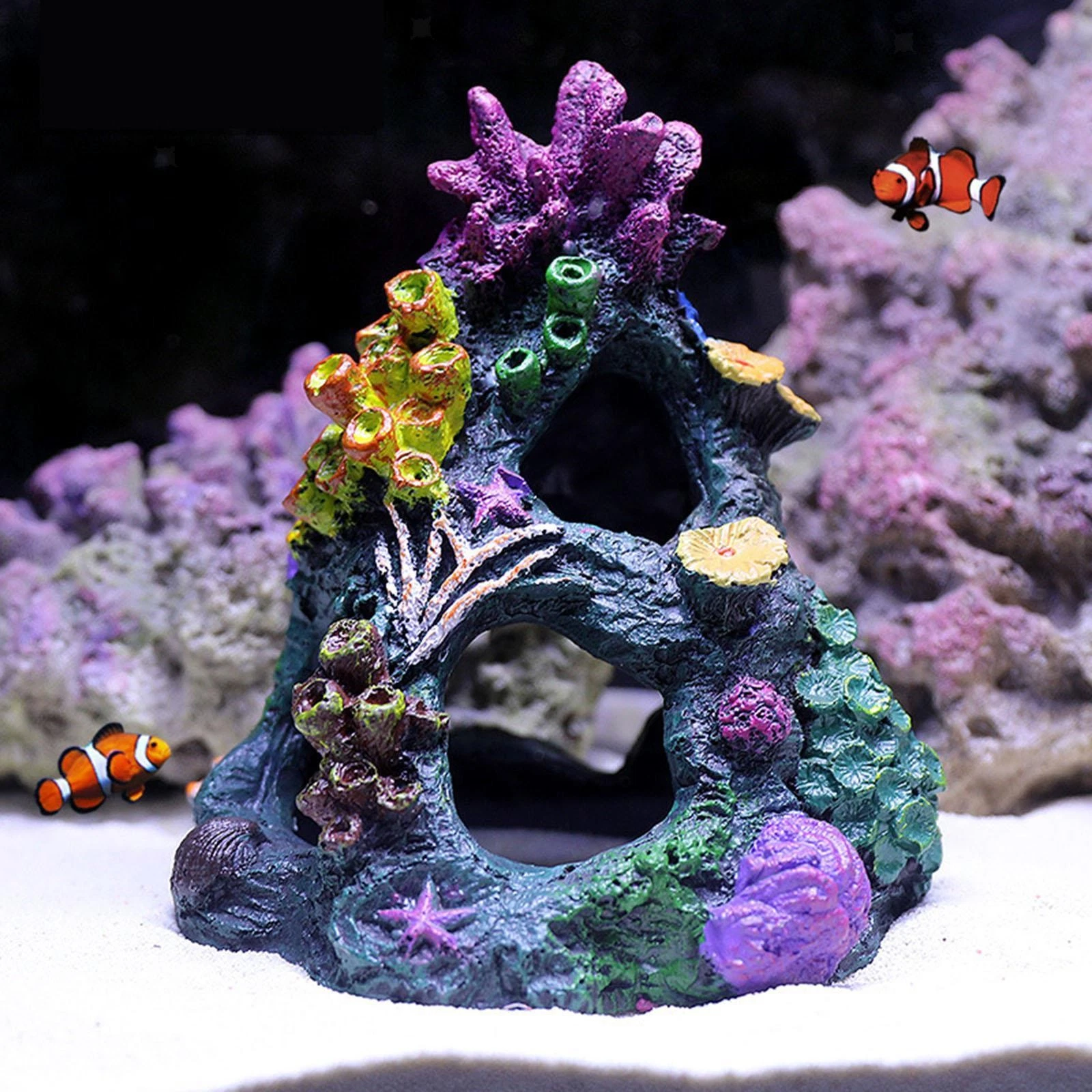 Artificial Aquarium Coral Fish Tank Accessories Landscaping Rest House
Opens in a new window or tab