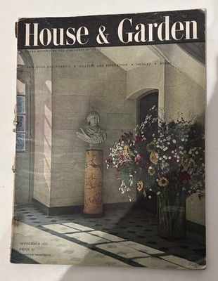 Vintage Magazine House and Garden  September 1951 - Overall Good Condition Rare