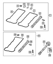 68661146ab Oem Mopar Left Intake Camshaft Kit With Rocker Arms And Gaskets