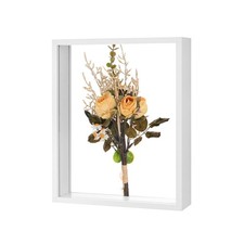 Dried Flower Frame, 8 x 10 Inch Wooden Shadow Box Frame White