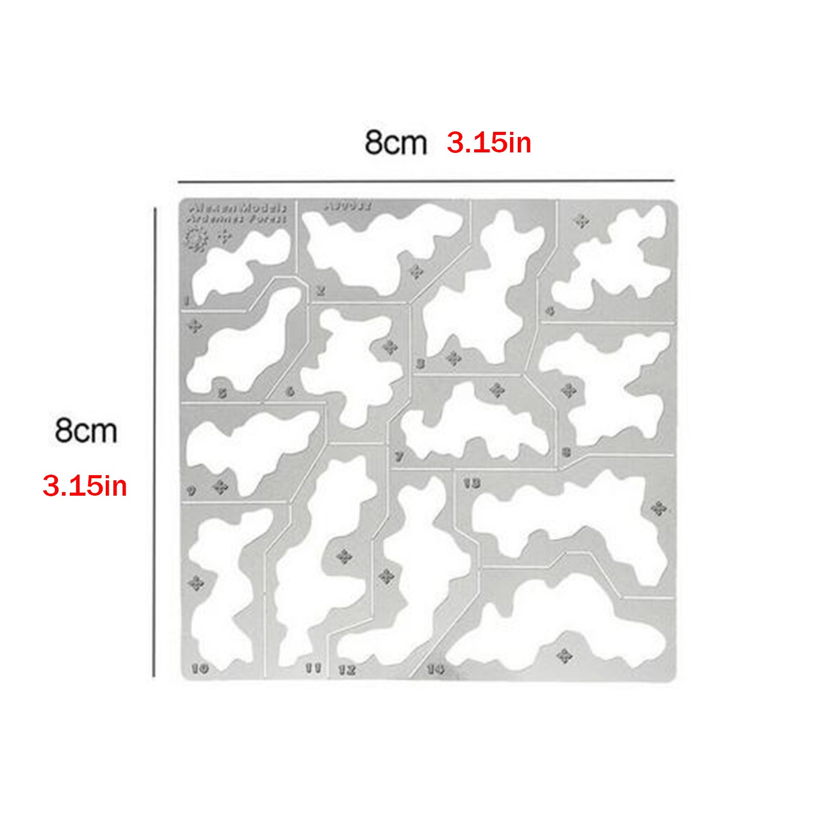 New 1/35 1/100 Forest Camouflage Stenciling Template Leakage Spray Model Tools