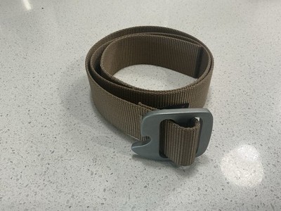 Bison Designs Belt, Mens Tap Cap Web Belt, Bottle Opener Sz Medium Tan