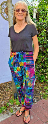 Rising International Nepal HAREM PANTS with POCKETS Handmade HIMALAYA PATCHWORK