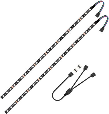 LED RGB PC Light Strip 2Pcs 19.7In RGB LED Strip for PC, Computer Case/Rgb Strip