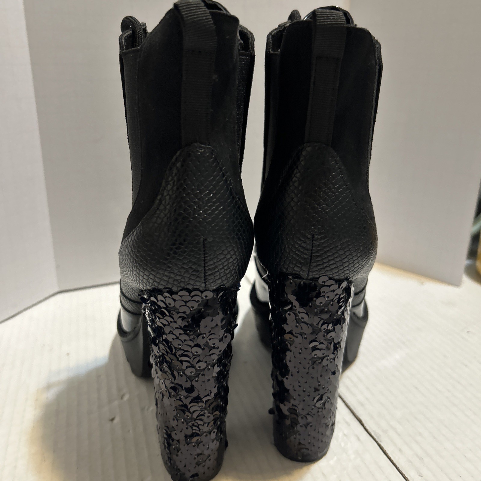 Cape Robbin Nell Blk Sequence, Platform, Chunky B… - image 9