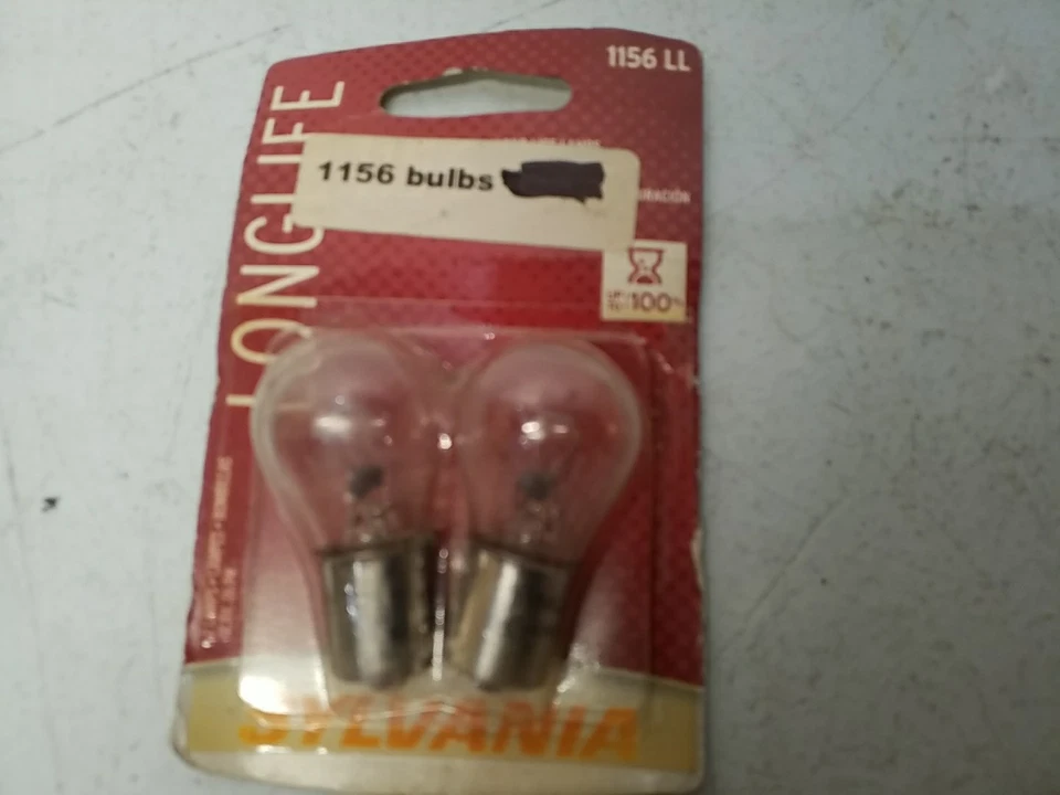 Mini bombillas Sylvania 1156LL de larga duración - Paquete de 2 señales de parada/cola de freno/giro transparentes Foto 3 de 4
