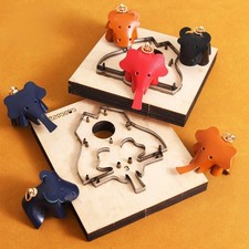 Elephant Cow Keychain Pendant Leather Cutting Die  Punch for DIY Craft