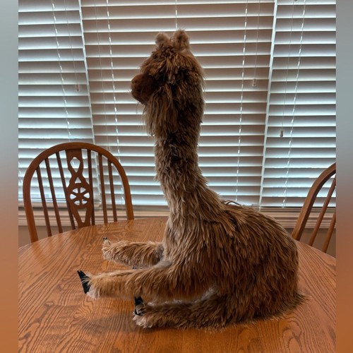 Vintage Handmade Peruvian ? Real Alpaca Fur Llama Stuffed Animal Large