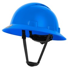 15-438 HDPE Full Brim Hard Hat, Construction Safety Helmet with Vented Holes,...