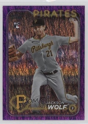 2024 Topps Series 2 Purple Foil 416/799 Jackson Wolf #523 Rookie RC 1pr2