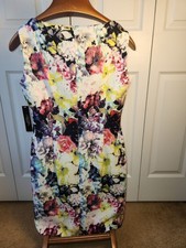 Tahari ASL Floral Print Sleeveless Sheath Dress Size 6