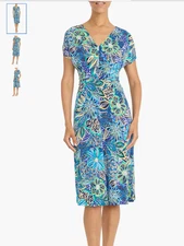 NWT Maggy London Pleated Bodice Midi Dress, size 16, $128