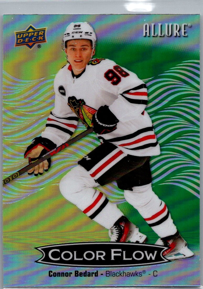 2024-25 Upper Deck Allure #CFL-17 Connor Bedard Color Flow Yellow-Green