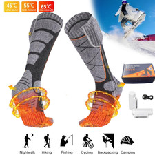 Electric Heated Socks with Rechargeable Battery for Men Women Skiing,Hunting