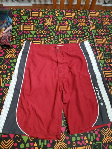 Banana Split Mens Swim Trunks Board Shorts Size 34 Red Beach Pool Vintage