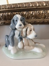 Lladro Porcelain  Spaniel Puppies Dogs #1046 ...