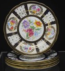 Set of 6 Antique Paragon 8902 Queen Mary Hand Painted 8 1/4 Inch Plates 1913