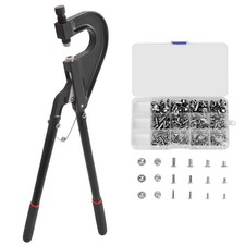 Hand Rivet Squeezer Set, Semi-Tubular Tool with Adjustable Gap 1/2"