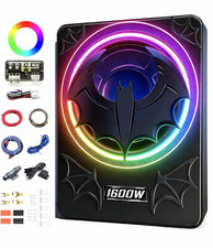 Imagen de 1600W Slim Underseat Car Subwoofer and Amp Package, Under Seat 10inch Subwoofer