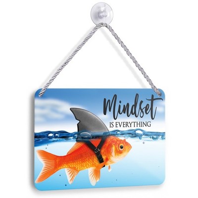 Blechschild MINDSET IS EVERYTHING 18x12cm Inspirational Motivation für Büro Deko