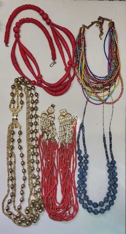 Big Bold Layered Costume Jewelry Lot