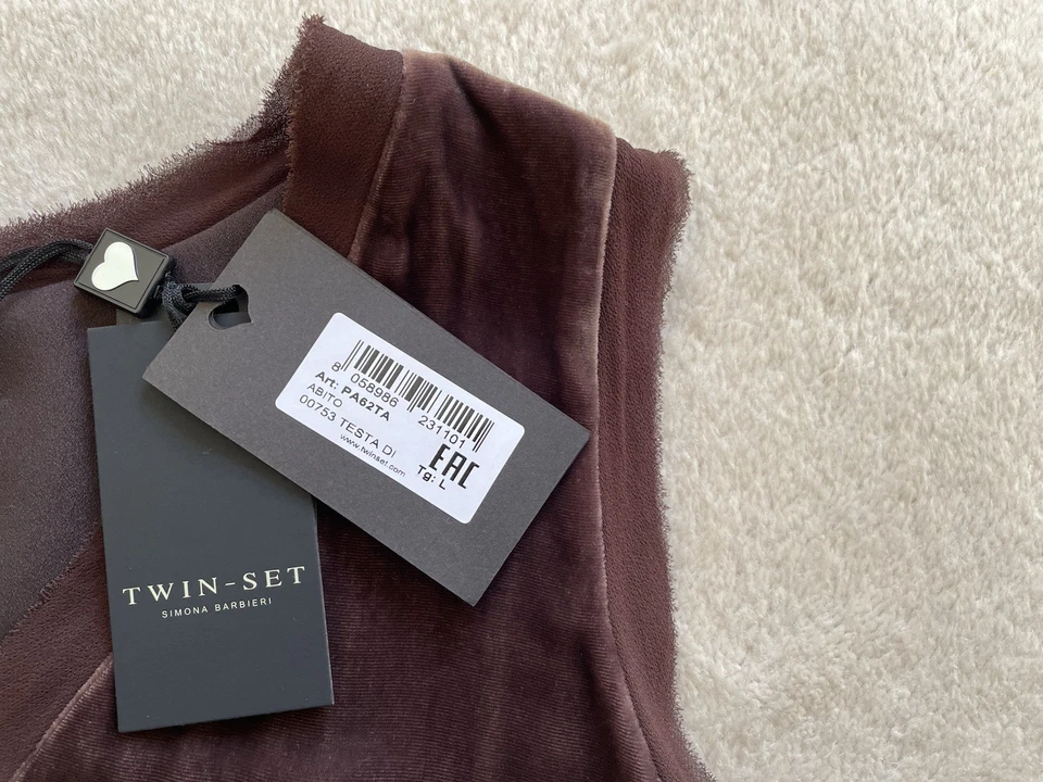 С ЯРЛЫКАМИ Twin комплект размер L (AU14 16) макси платье бархат шелк - Изображение 4 из 4