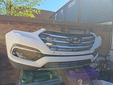 Hyundai Santa Fe Complete Front Bumper In White 2016-18