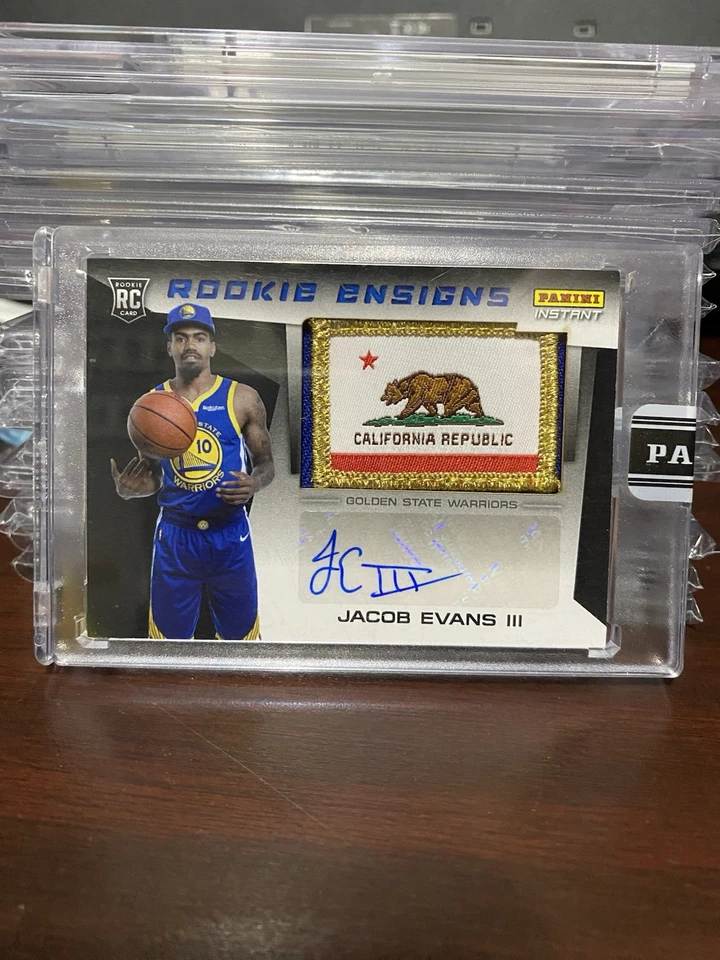 2018-19 Panini Instant - Rookie Patch Autograph Jacob Evans III RC 1/1 - Image 2 of 4