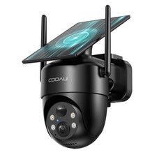 COOAU 2K Wireless Outdoor Solar Security Camera 360  AI Detection Color Night Vi