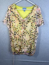 Simply Vera Vera Wang Blouse Womens Large Animal Cowl Neck Dolman Tunic Top