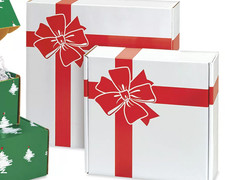 Uline Holiday Gift Boxes ready for mailer 8x8x3'' 25 counts