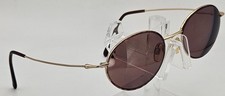 Vintage BRIDGET Brown Multi Oval Sunglasses 51 17 140 Gold Tone Frame Womens E4