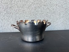 Jardinière / Cache-pot en métal argenté - Signé Plasait Orfèvre - Bordure polylo