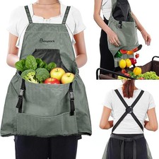 Garden Apron Harvest Gardening Aprons with Pockets for Women and Men Canvas G...