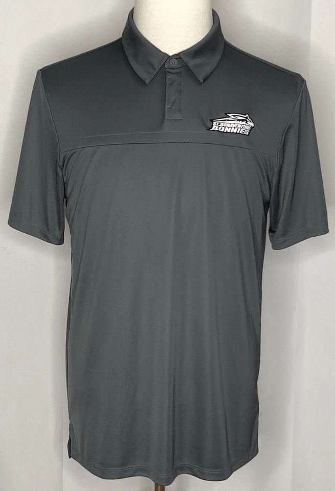 St. Bonaventure Bonnies Golf Polo Shirt Mens Medium Adidas Course Basketball - Image 2 of 4