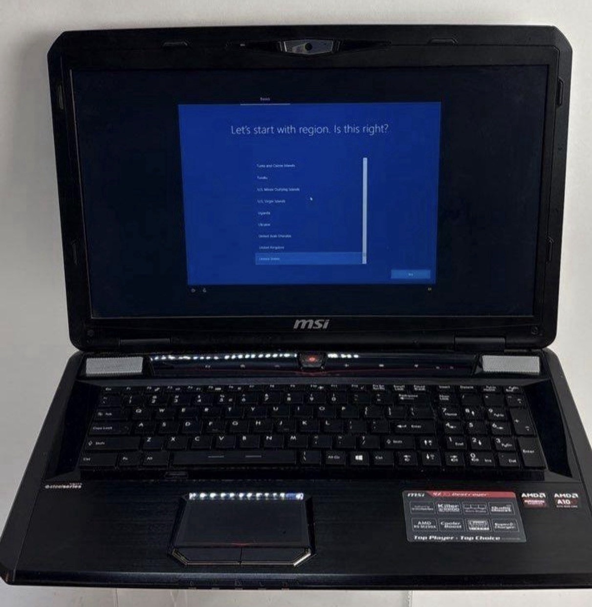 Open Window Gradient MSI GX70 Gaming Laptop 17.3” AMD A10 12GB RAM 500GB HDD Windows 10 | eBay