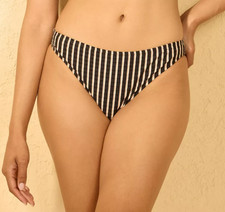 Women's Ribbed Low-Rise Cheeky Bikini Bottom - Shade  Shore Multi S