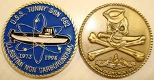 NAVY USS TUNNY SSN-682 SUBMARINE CHALLENGE COIN