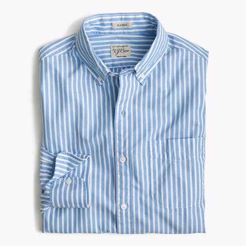 NWT AUTHENTIC J.CREW SECRET WASH SHIRT IN MEDIUM STRIPE / Size XS - Foto 12 di 12