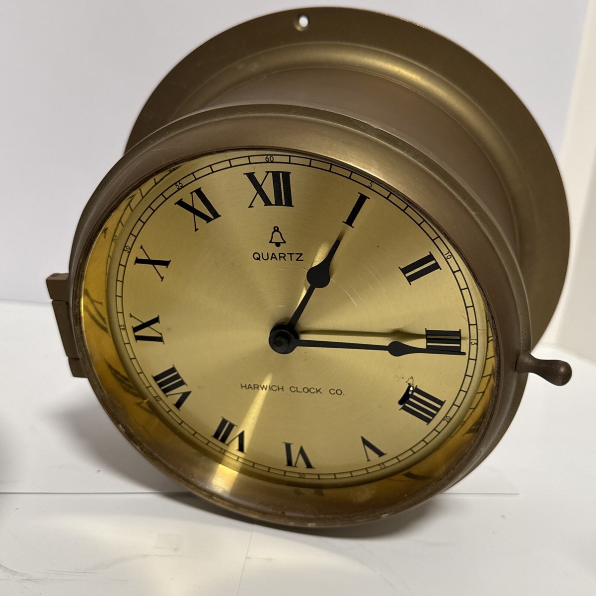 ビンテージ　HarwichClock Co. MarineBarometer HARWICH CLOCK Co Quartz, Barometer, High, Low Tide/ Sold As