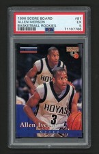 1996 SCORE BOARD ALLEN IVERSON #81 BASKETBALL ROOKIES AI THE ANSWER PSA 5 EX