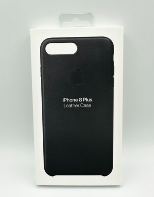 Original/Offizielle Apple Lederhülle für iPhone 8 Plus & 7 Plus - Schwarz MQHM2ZE/A