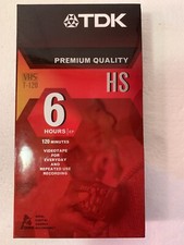 TDK T-120 Premium Quality HS 6 Hour VHS Tape "NEW" Sealed