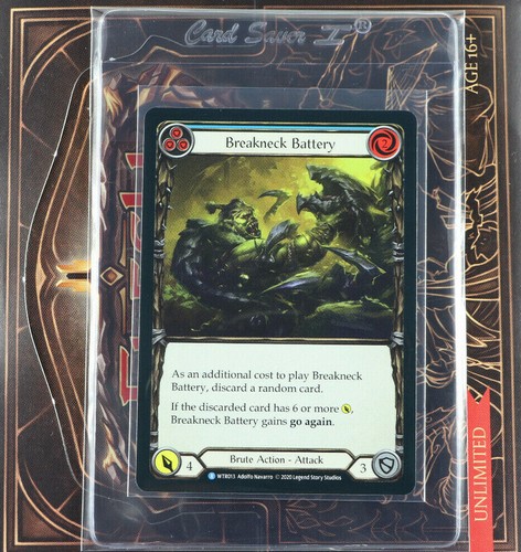 Flesh And Blood Breakneck Battery Pitch(3) Rainbow Foil Unl WTR013 - 第 1/2 張圖片